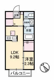 フルールK【1階】の間取り