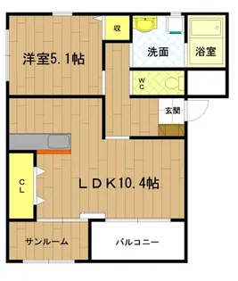 エル・ヴァンジュ【3階】の間取り
