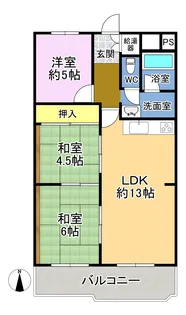 赤塚山ローズハイツ【2階】の間取り
