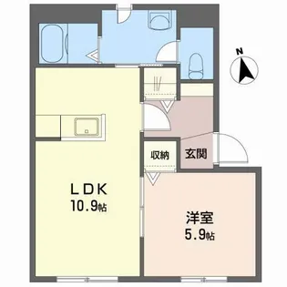 シャーメゾンルミエールB【1階】の間取り