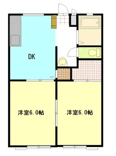 ハイツ仁井田B棟【1階】の間取り