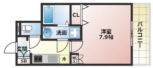 レクシア阪南町【3階】の間取り