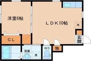 カーサフォレスタEast【1階】の間取り