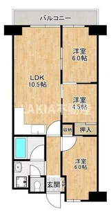 上本町第二ガーデンハイツ【13階】の間取り