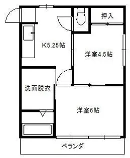 メゾンドシャルムB【1階】の間取り