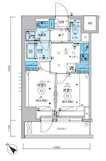 リヴシティ横濱関内弐番館【10階】の間取り