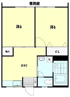 ハイツ東明【2階】の間取り