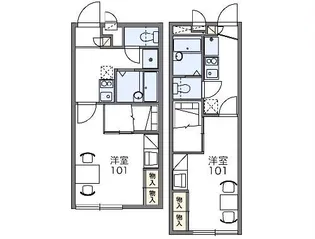 レオパレスEterna【1階】の間取り
