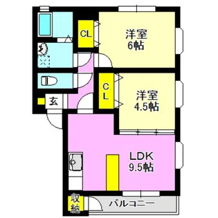 コンフォート長岡【2階】の間取り