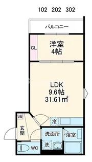 GRADUS薬円台II【1階】の間取り