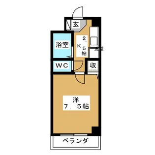 ラ・ガールKATOH【2階】の間取り