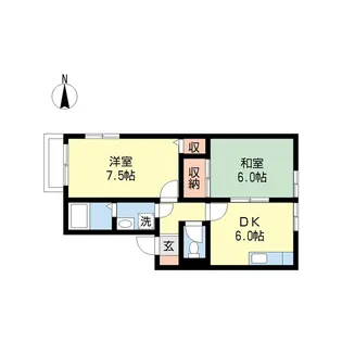 ハイカムール青山【2階】の間取り
