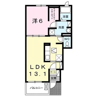 アンソレイユ【1階】の間取り