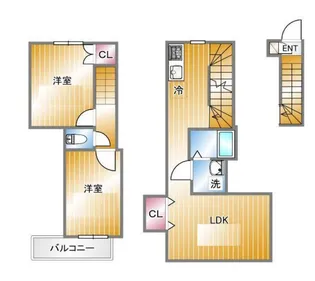 ウィンレックス京町【2階】の間取り