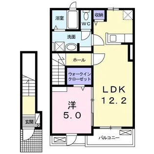 コーポハピネス元八事【2階】の間取り
