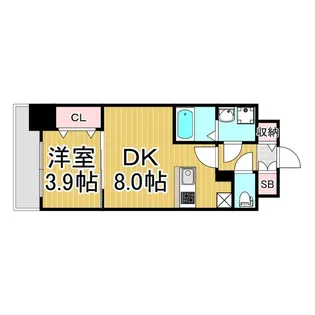 RPレジデンス都島【4階】の間取り