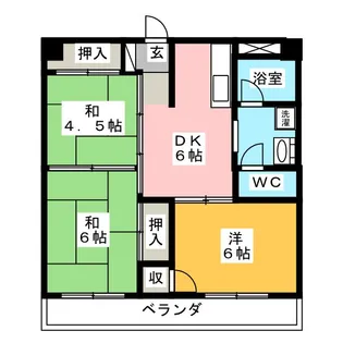 シャトー丸の内【4階】の間取り