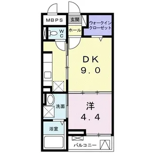 ヴェルジェ天王町【1階】の間取り