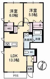 RAINBOW中島 C棟【1階】の間取り