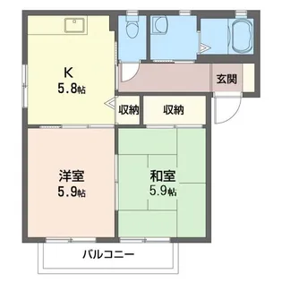 カシミール A【1階】の間取り
