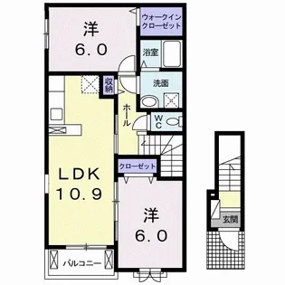 ラ・ラフレシールII【2階】の間取り