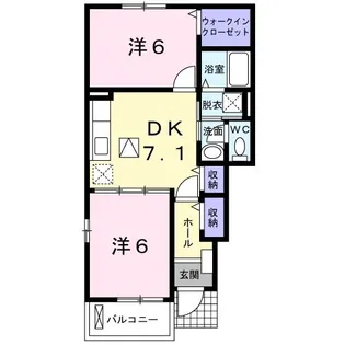 クロークルア・トング【1階】の間取り
