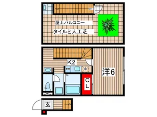 THE TERRACE TENDAI【2階】の間取り