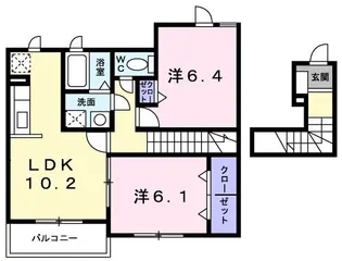 カーサ・プリムラ【2階】の間取り