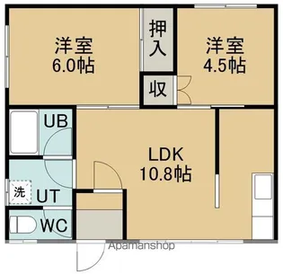 ハウザー美原【1階】の間取り