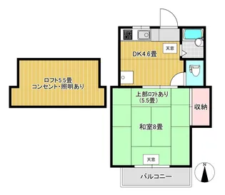グリーンハウス【2階】の間取り