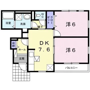 ガーデンハウス yu u【1階】の間取り