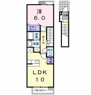 メトロ・アクテュエル【2階】の間取り