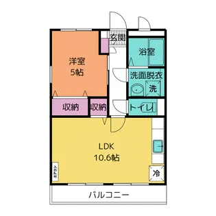 ソレイユ堀川【1階】の間取り