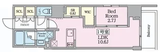 プライムブリス横濱関内【3階】の間取り