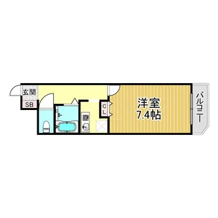 サントブエロ苦楽園【3階】の間取り