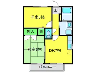 西川ハイツ【2階】の間取り