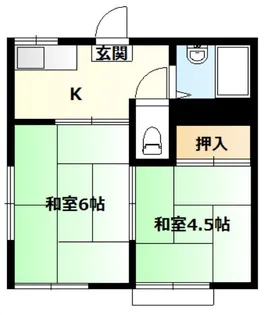 ハイツ秋本【1階】の間取り