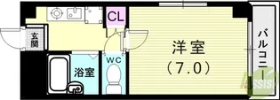 スマ扇コーポ【2階】の間取り