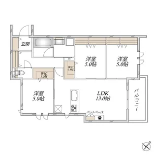 リュウ参番館【2階】の間取り