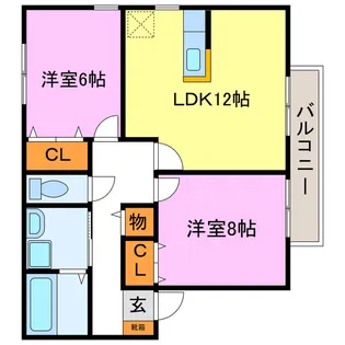 リビングタウン水口【2階】の間取り
