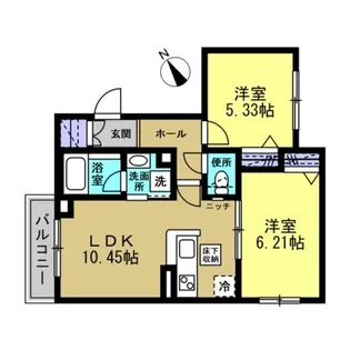 メゾン シャルール【1階】の間取り