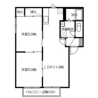 ディアス星が丘A棟【1階】の間取り