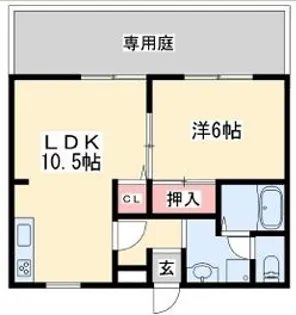 ブルックハイツ【1階】の間取り