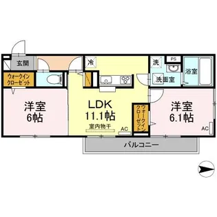 ブランネージュ中川 ABC【1階】の間取り