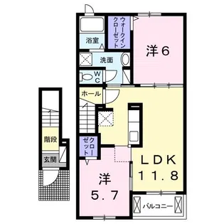 エ-デル ハオスI C【2階】の間取り