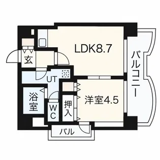 札幌ビオス館【8階】の間取り