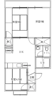 愛媛県今治市喜田村7【アパート】の間取り