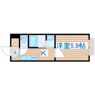 クオリア南仙台B【2階】の間取り