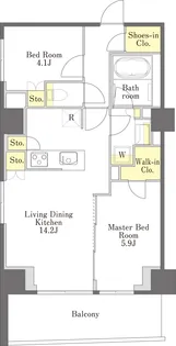 プライムメゾン江古田の杜ウェスト【7階】の間取り