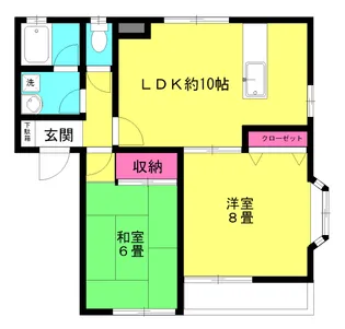 スチームクレスト【2階】の間取り